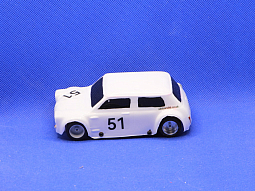 Slotcars66 Mini Sprint 1/24th scale slot car scratch built white #51 